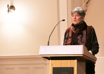 The English department hosted the celebrated poet Linda Bierds for the Visiting Writers Readers Series on Thursday, Feb. 12 in Kimball Theater.