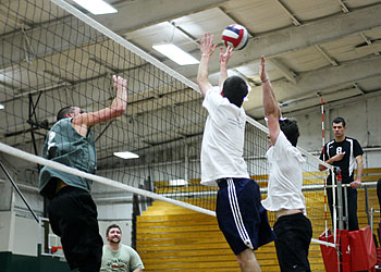 Early practices with the womens volleyball team led to incredible chemistry within the mens volleyball team. Theyll look to gain club status and ASWC funding next year. The team is also part of a league called the Pacific Intercollegiate Volleyball Association. Credit: Norman