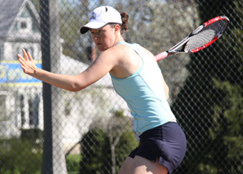 Linfield College put an end to the Whitman womens tennis teams successful season on Friday, April 17, defeating the Missionaries 5-1 in the semifinals of the NWC championships in Yakima, Wash. Credit: Zipparo
