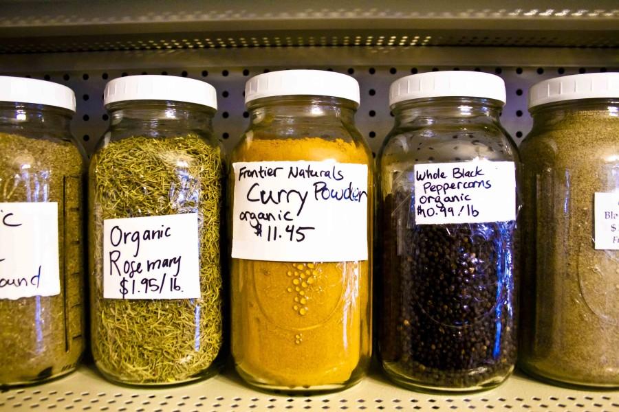 The Daily Market Co-op will continue to offer a wide range of products, including organic herbs and spices, after it moves on June 1st.  Photo Credit: Marie von Hafften