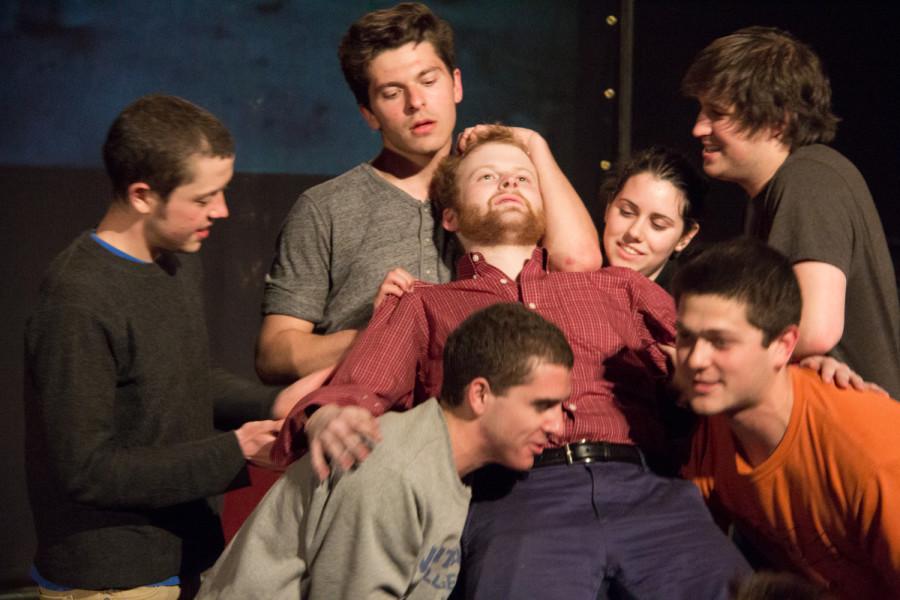 At the end of Musical Hour, clockwise from left, Henry Nolan, Sam Gelband, Jeremy Howell, Rose Gottlieb, Sam Halgren, Eli Zavatsky and Cory Rand.