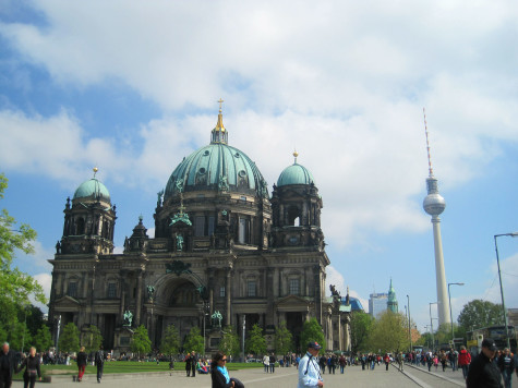 The Berlin Cathedral and the TV Tower perfectly encapsulating Berlins historical conflict with Church and State.