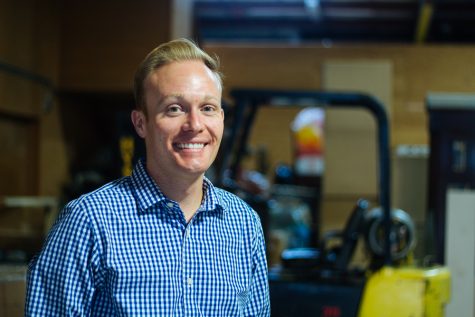 Brandon Bishop, Sustainability Coordinator. Photo by Henry Honzel. 