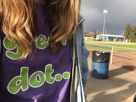 First year Clouds Bueerman reps a Green Dot shirt at Thursdays game.