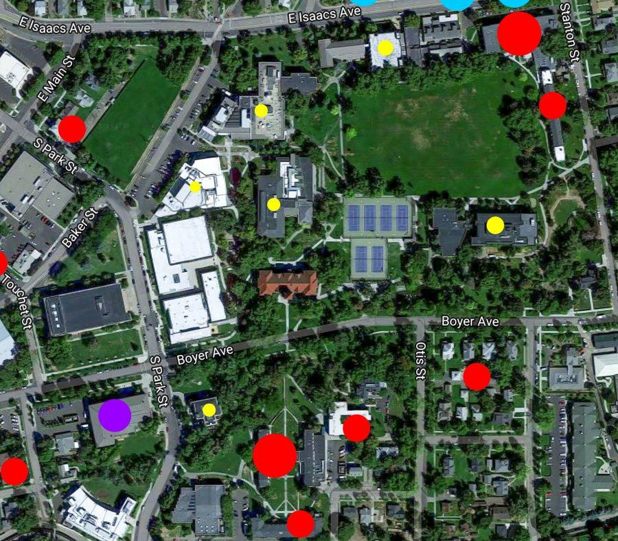 Since September 2013, several hundred crimes have been recorded in Whitman's Campus Crime Log. Of those, almost 40% occurred in and around residence halls. 