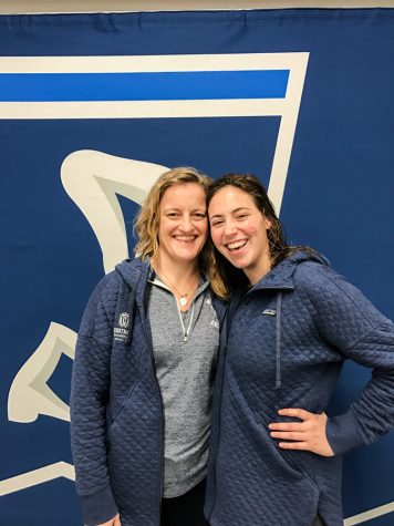 Head Coach Jennifer Blomme and Mara Selznick (‘20) enjoyed their time at the Swim- ming National Championships in Indianapolis.