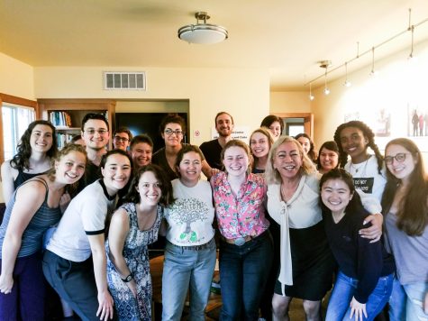 Salcedo, 5 from right, poses here with students at the Glover Alston Center. Salcedo has received numerous awards for her work, notably the West Coast Liberty Award, James Earl Hardy Legends Award, and the Women in Leadership Award, among with others.