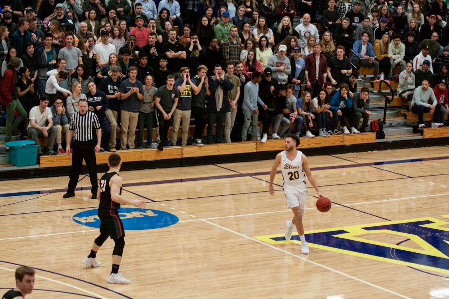 Mens basketball secured a 110- 98 win against Whitworth