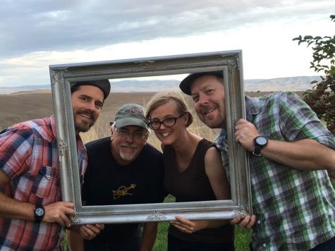 Whitmans Interfaith Chaplain Adam Kirtley with his band Rogue Lobster. Libby Miller, Adjunct Professor of General Studies, is also in the band. 