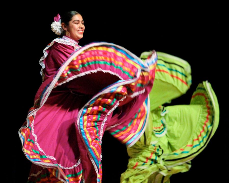 Ballet Folklorico Estrellas de Mexico, a Mexican folk dance group, performs at the event. 