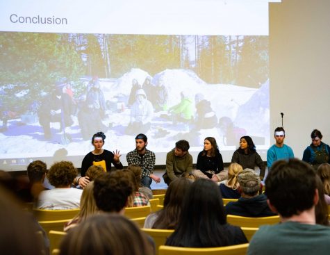 Students participate in a workshop at P&P, engaging in conversation about accessibility within outdoor recreation and the Outdoor Program. Photos by Thomas Lemoine